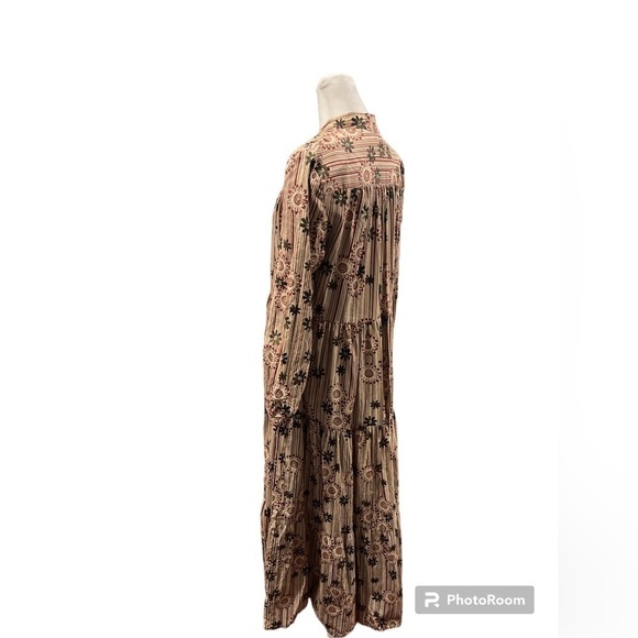 Zara Floral Printed MIDI Poplin Oversized Dress Size XS - Picture 4 of 5